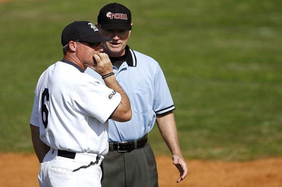 Why do the umpires check the pitchers gloves